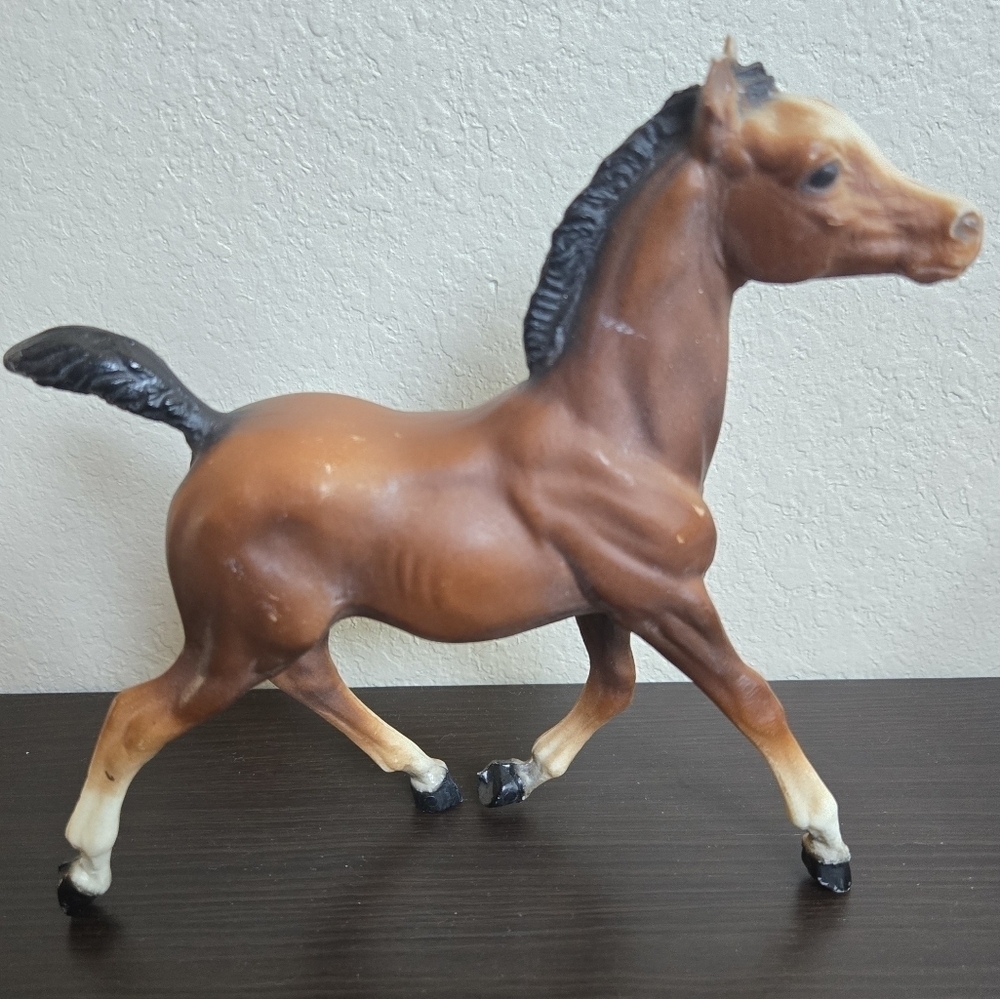 Vintage Breyer Horse Traditional Running Foal Bay 1980s 8x7